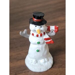 Top Hat snowman red striped scarf Village accessory Xmas decor